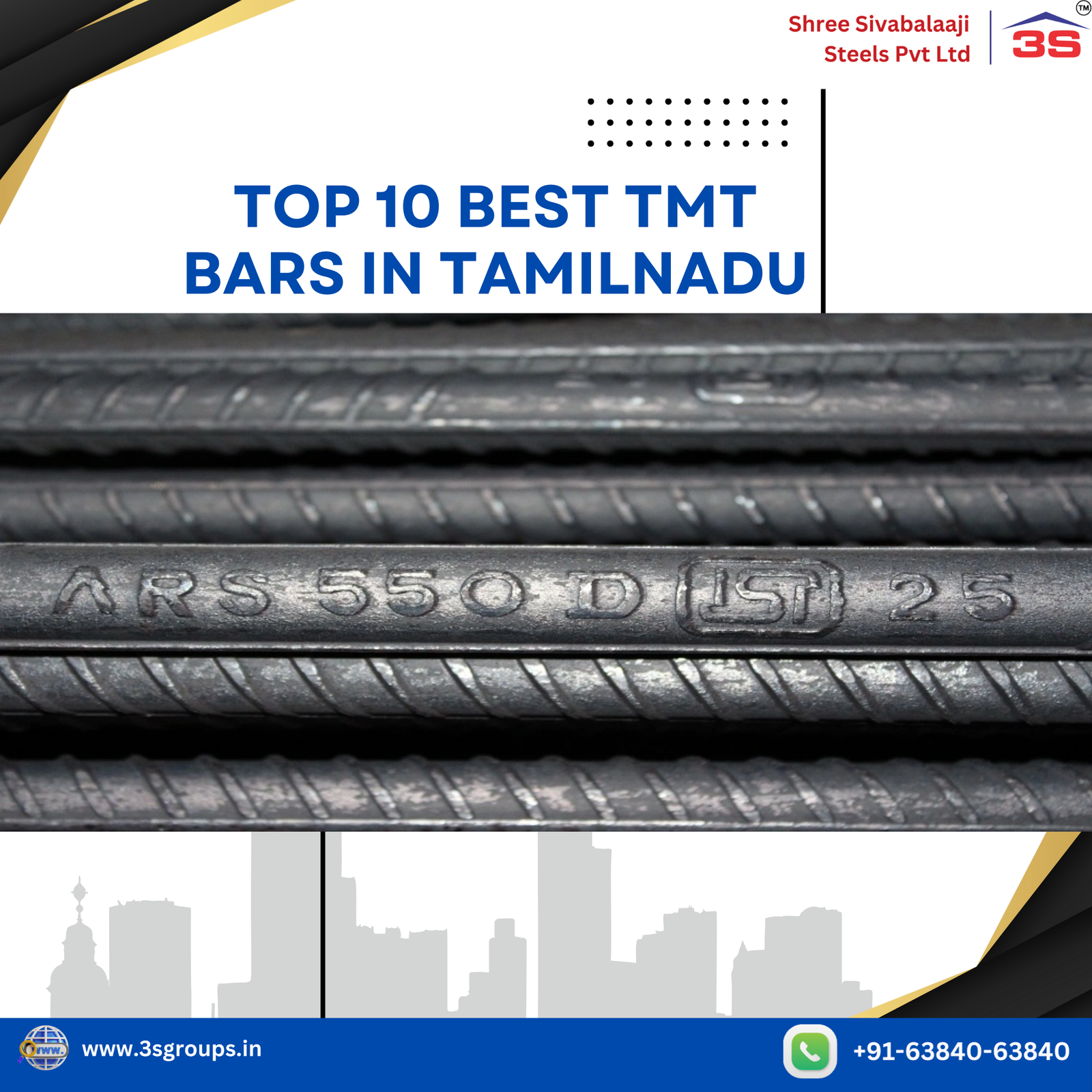 What are the Top 10 Best TMT Bars available in Tamil Nadu